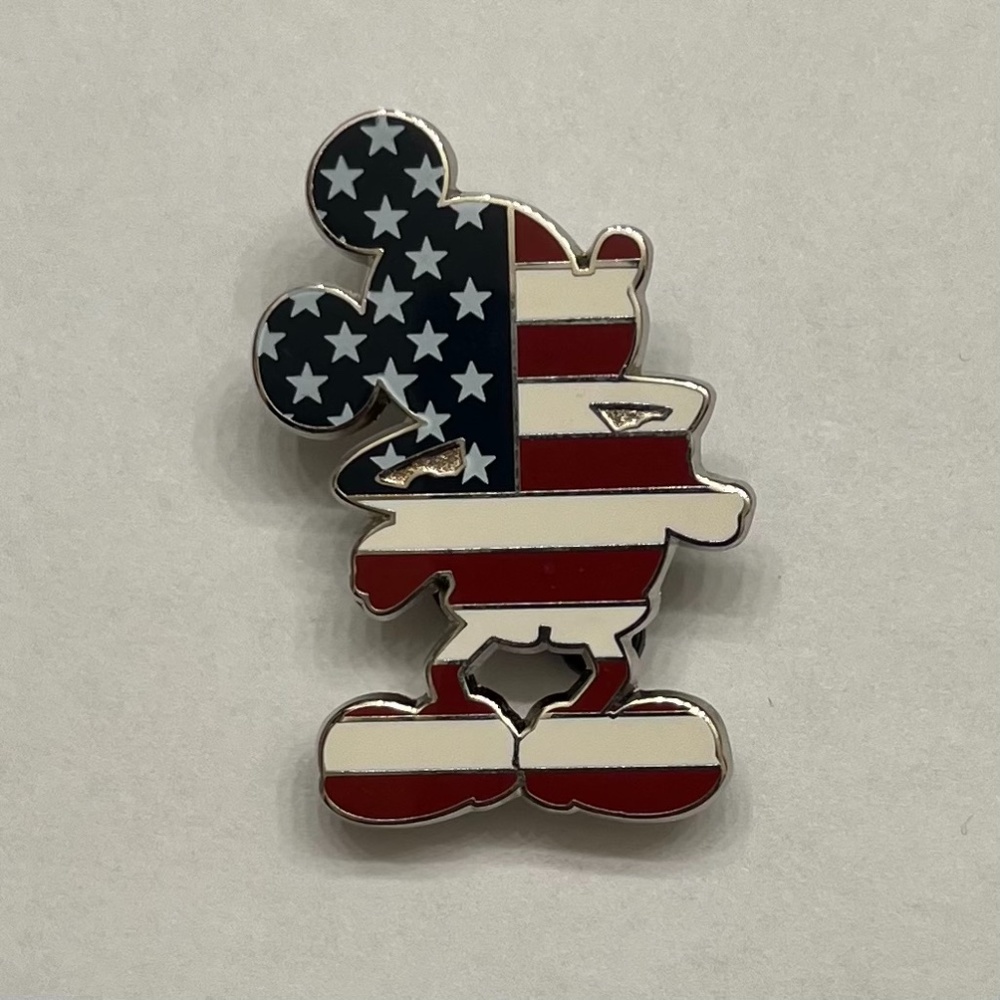 Patriotic Mickey Mouse American Flag Trading Pin